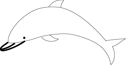 How to draw a dolphin step 4